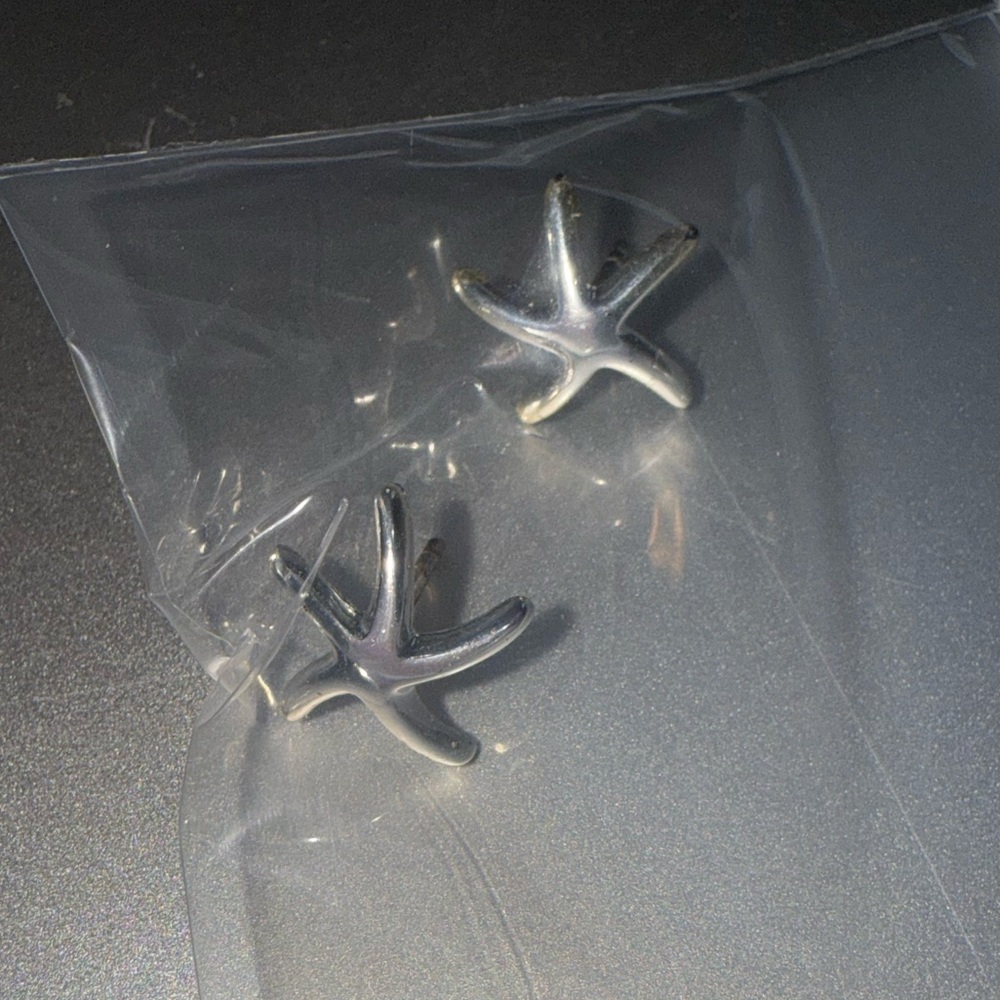 Silver Starfish Earrings